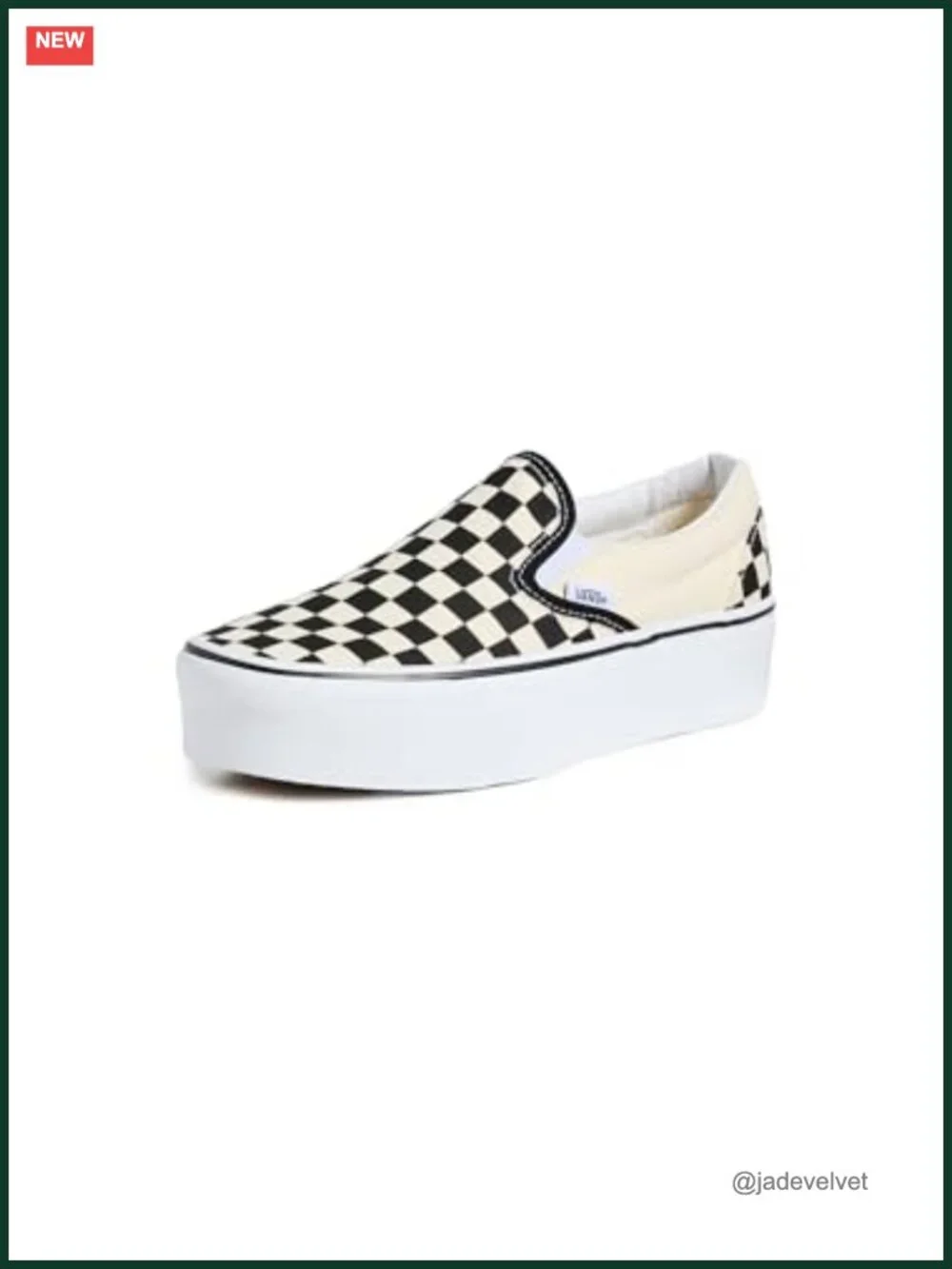 Checkerboard Slip-On Sneakers Stackform Platform